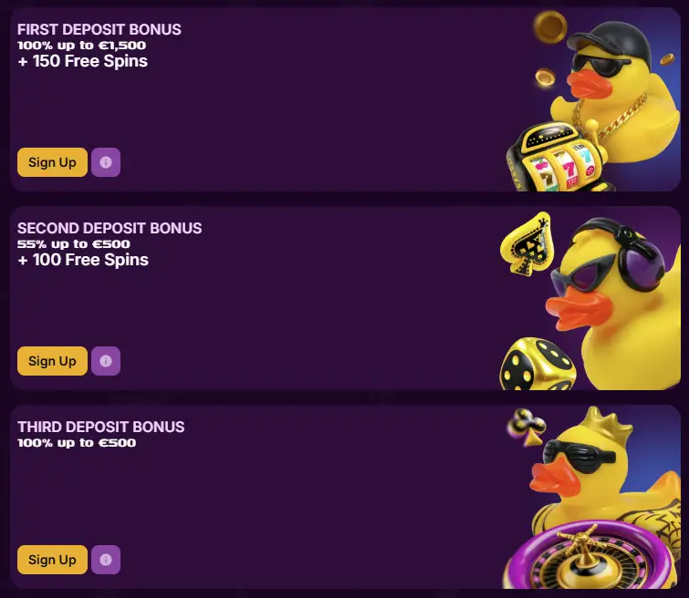 Duckysino Casino Geen Stortingsbonussen